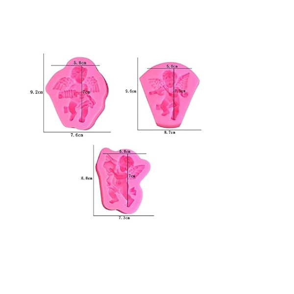 3 kpl Mini Angel molds 3D Angel molds