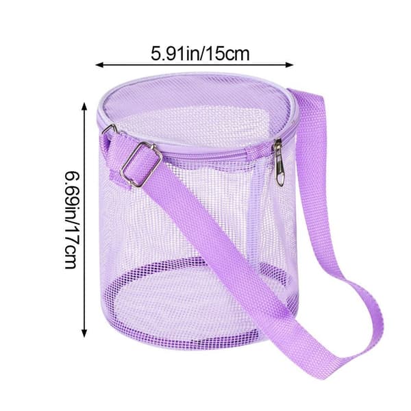 Mesh Beach Bag Leketøy Organizer Nett BLÅ blue
