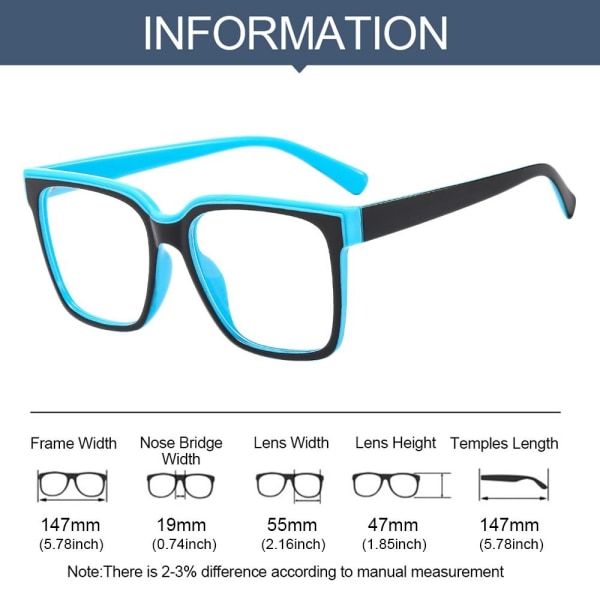 Anti-Blue Light Glasses Neliömäiset silmälasit KELTAINEN Yellow