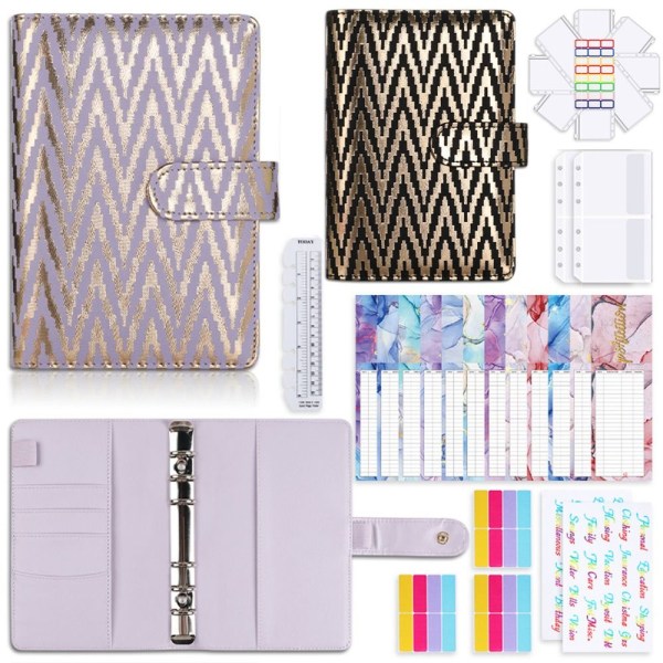 Budget Binder Money Organizer for kontanter LILLA KUN SKAL KUN purple only shell-only shell