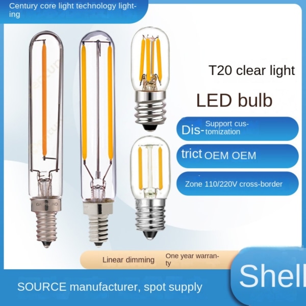 Krystal pære T20 LED pære 2W 2700KE14 220V E14 220V 2W 2700KE14 220V