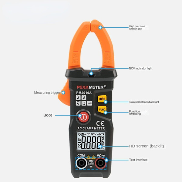 Digital Clamp Meter Smart Multimeter Transistor Testers