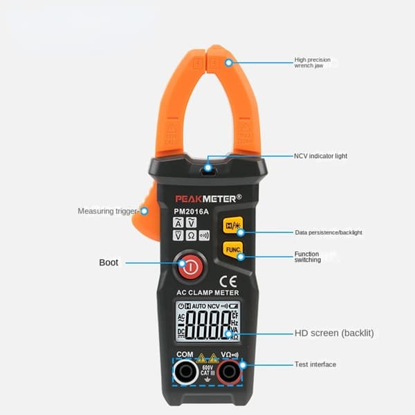 Digital Clamp Meter Smart Multimeter Transistori Testers