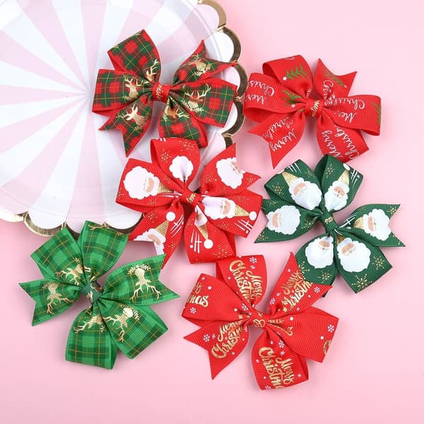 6/8st/ set Julrosetter Hårrosetter A-6PCS/ SET A-6ST/ SET A-6pcs/set