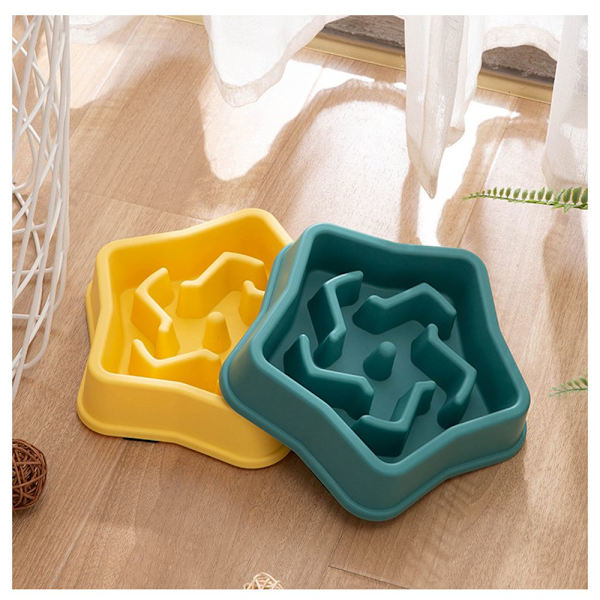 Pet Slow Food Bowl Slow Feeder GUL yellow