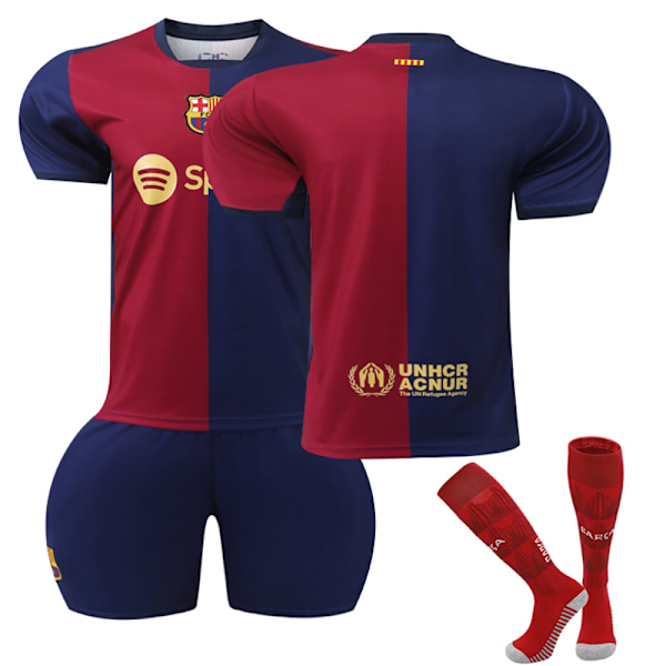 2024-2025 Barcelona Home Kids' Football Shirt Jersey Without Number Printed 26