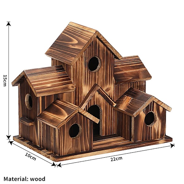 Træ Fuglehus Hummingbird Rede Håndlavet wooden