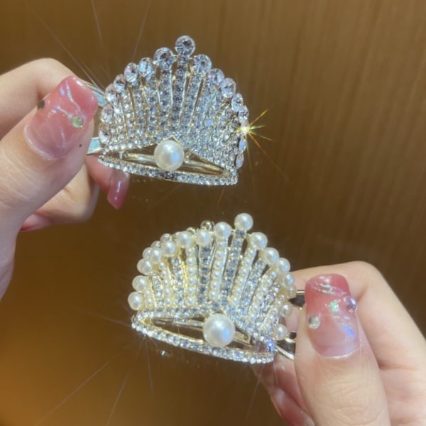 2kpl Pearl Hair Clip High Ponytail Claw Clip C C C