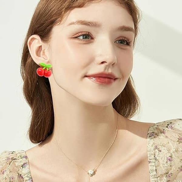 Red Cherry Ebellishments Flatback Resin Hedelmähelmet paksu