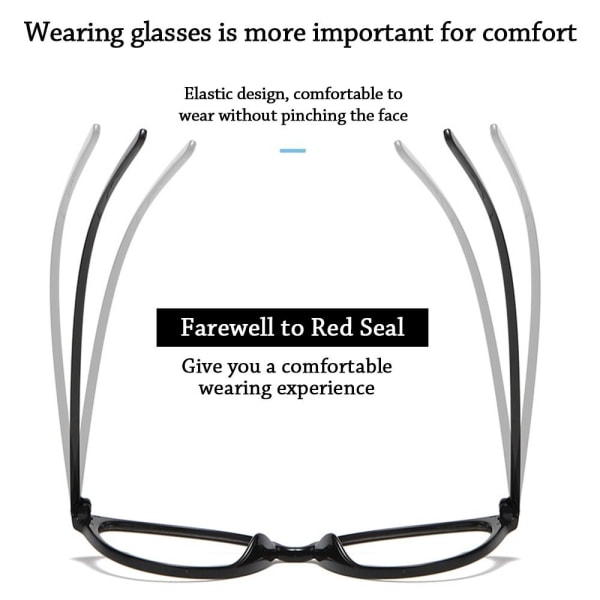 Anti-Blue Light Glasses Ylisuuret silmälasit LÄPINÄKYVÄT Transparent