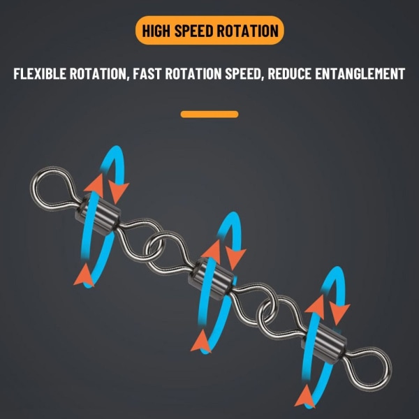 20 kpl Kalastusnapsautusliitin tapilla rullalla 8 8 8