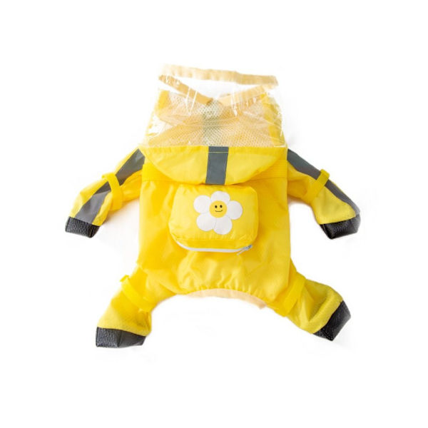 Regnfrakke til hunde Regntøj til kæledyr GUL TIL 4-6 KG yellow for 4-6 kg