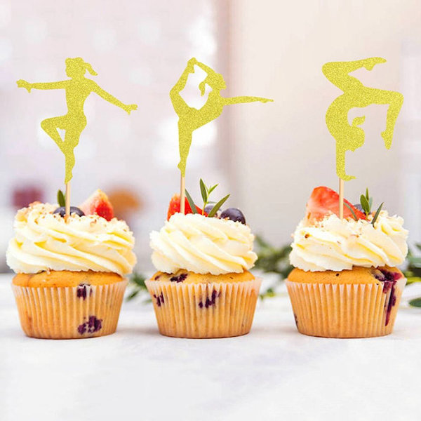 24 kpl Cupcake Topper Cake Top Flag kakun koristelu