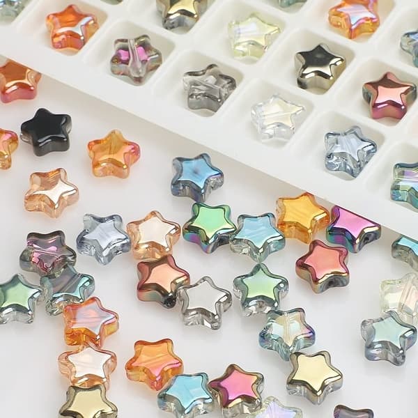 200 stk Spacer Beads Glasperle Stjerneform
