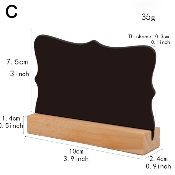 Mini Blackboard-meddelelsesskilt C C C