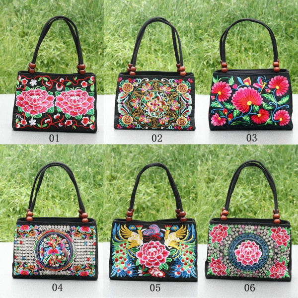 Broderede tasker Bucket Bag 4 4 4