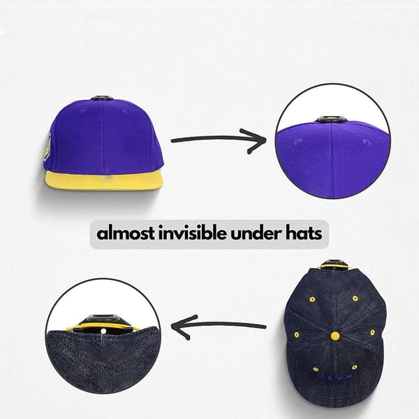 6 kpl hattukoukku baseball- cap MUSTA Black