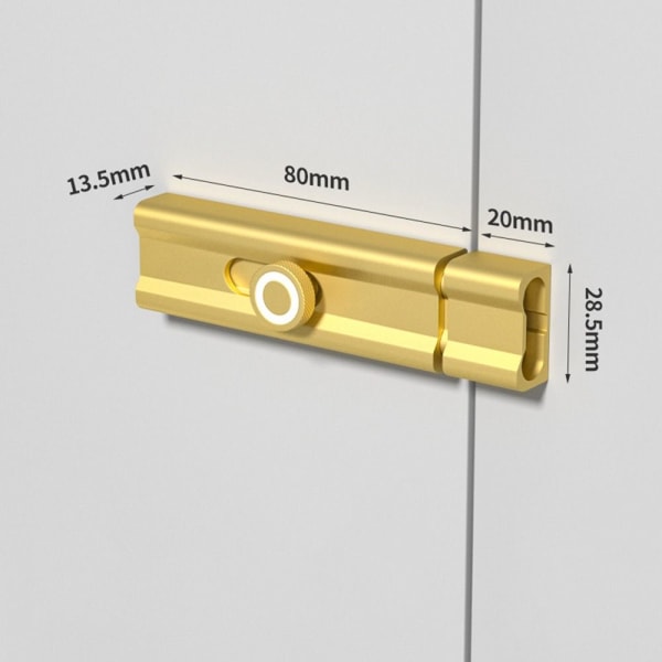 Dørlås Sikkerhedsbolt Lås GULD 100MM Gold 100mm