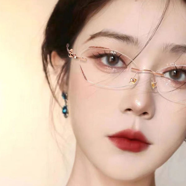 Myopia Glasses Anti-Blue Light Eyeglasses GULD STYRKE 200 Gold Strength 200