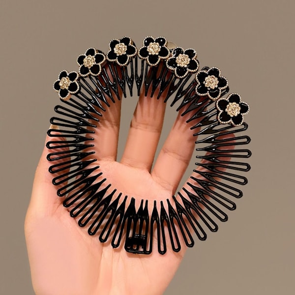 Rhinestone Hair Comb Vågigt hårbåge 10 10 10