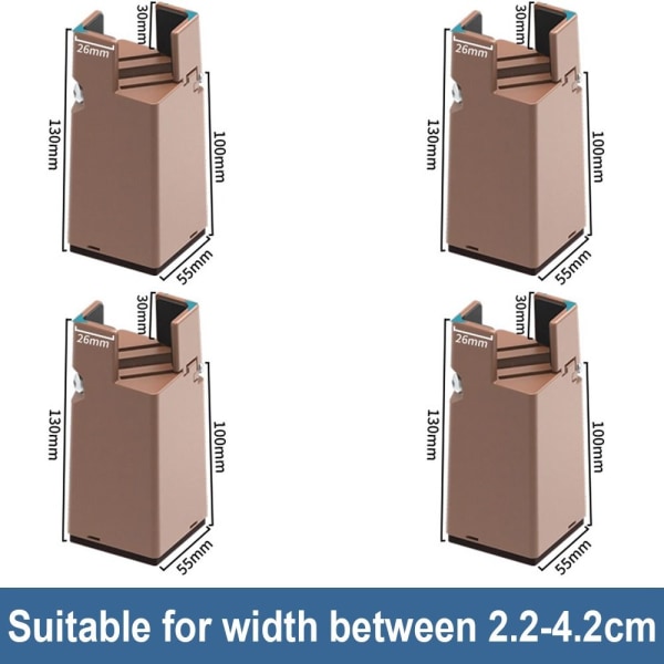 4kpl jalkatyynyn korotus RUSKEA-100MM RUSKEA-100mm Brown-100mm