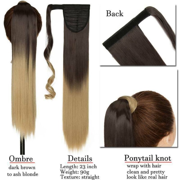 23,6&quot; Wrap Around Ponytail Hair Synthetic Extensions TYP 5 Type 5