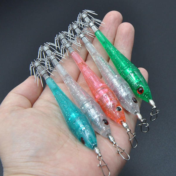 Elektronisk blixt Squid Hook Octopus Bait FÄRG LJUS FÄRG LJUS Color Light