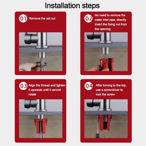 Fast møtrik vandhane installation Fastener Reparationsværktøj