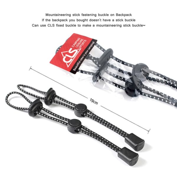 2 st Mountaineering Bag Spänne Trekking Pole Rope Spänne