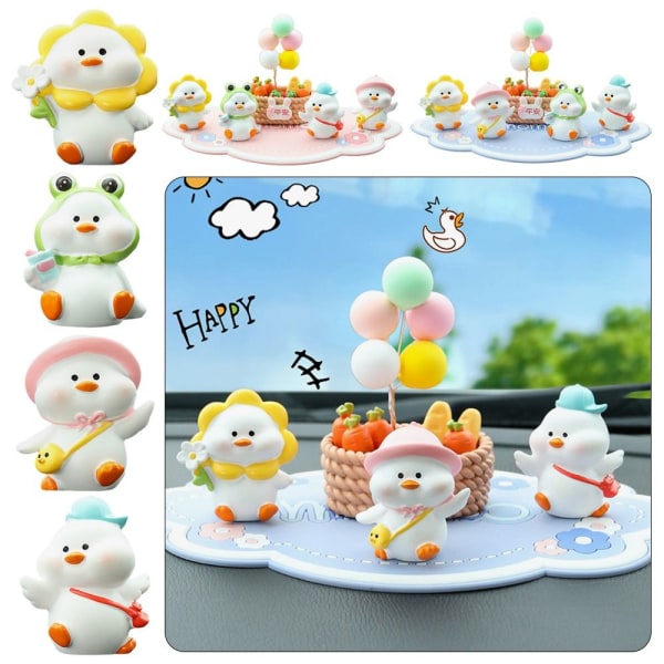 Happy Duck Car Ornament Auton sisustustarvikkeet E E E