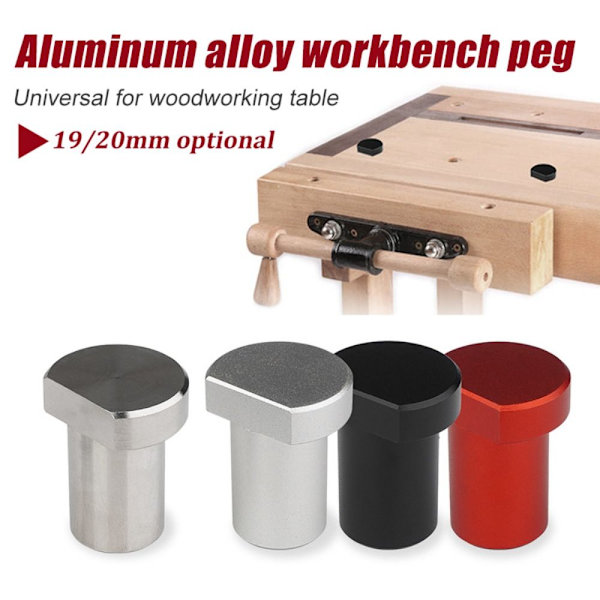 Arbetsbänk Peg Brake Stop Bänk Hund SILVER 19MMALUMINIUM LEGERING Silver 19mmAluminium Alloy-Aluminium Alloy