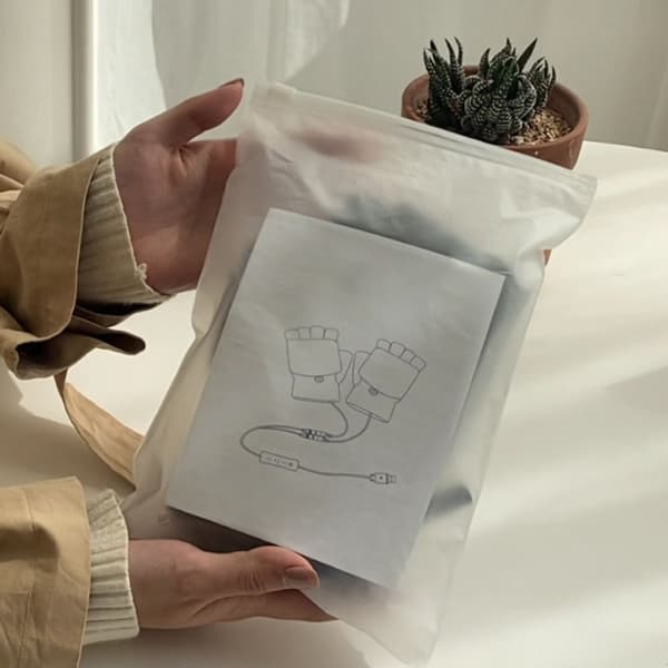 Uppvärmda handskar Stickade handskar MÖRKGRÅ dark grey