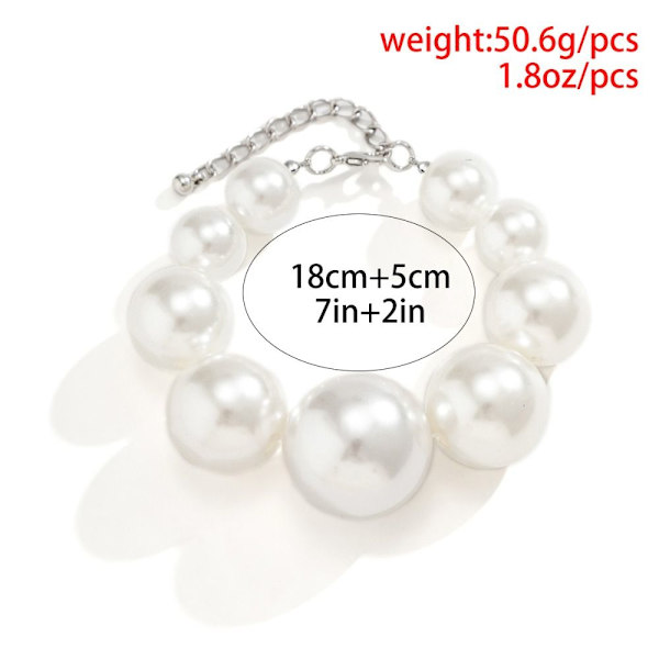 Pärlhalsband Örhänge Big Pearls Halsband ARMBAND ARMBAND Bracelet