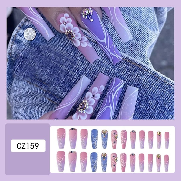 French Fake Nails Ballerina False Nail 1 1 1