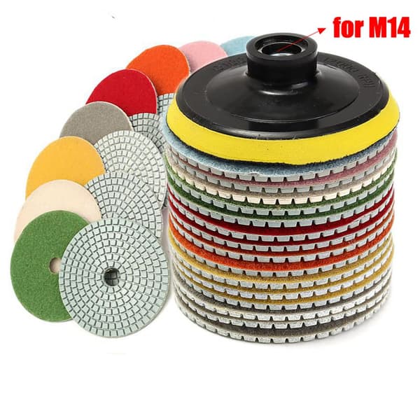 16 st 4 tums 100 mm diamantpolerkuddar