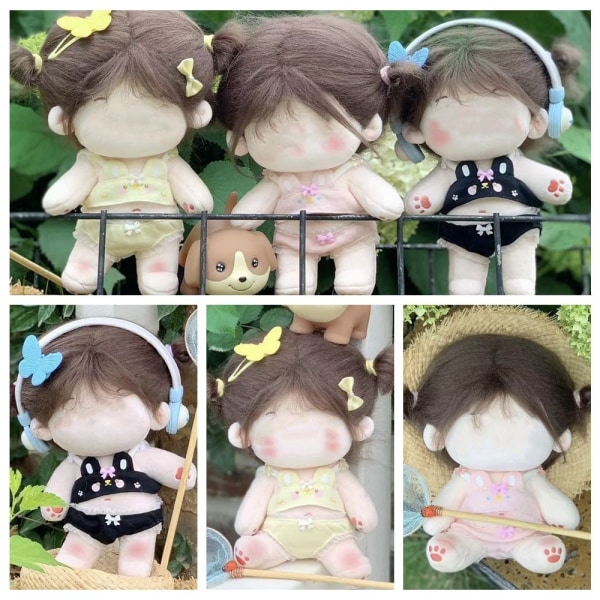 Dukke Badedragt Miniature Bikini SORT 10CM 10CM black 10cm-10cm