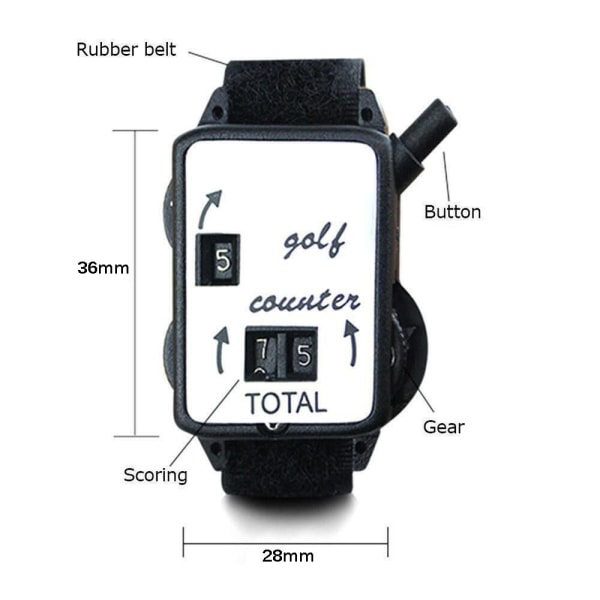 Golf Score Counter Shot Armbånd Golf Count Watch