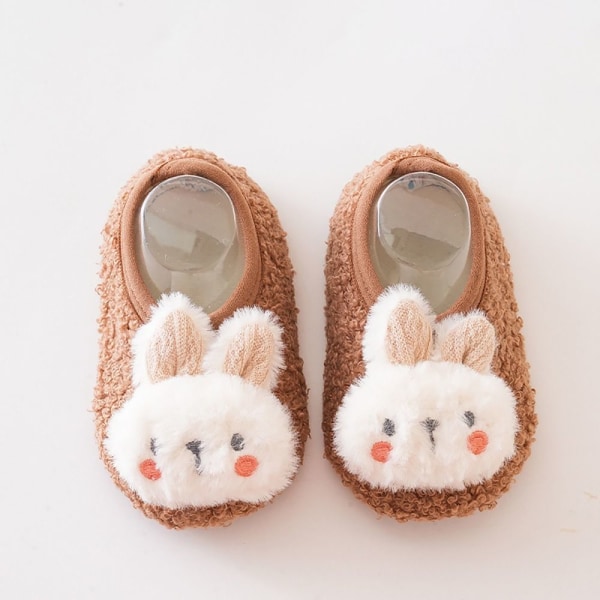 Toddler Halkfri mjuk sula strumpor COFFEE XL COFFEE XL