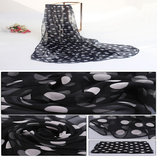 Polka Dot Scarf Silkkihuivi KELTAINEN Yellow