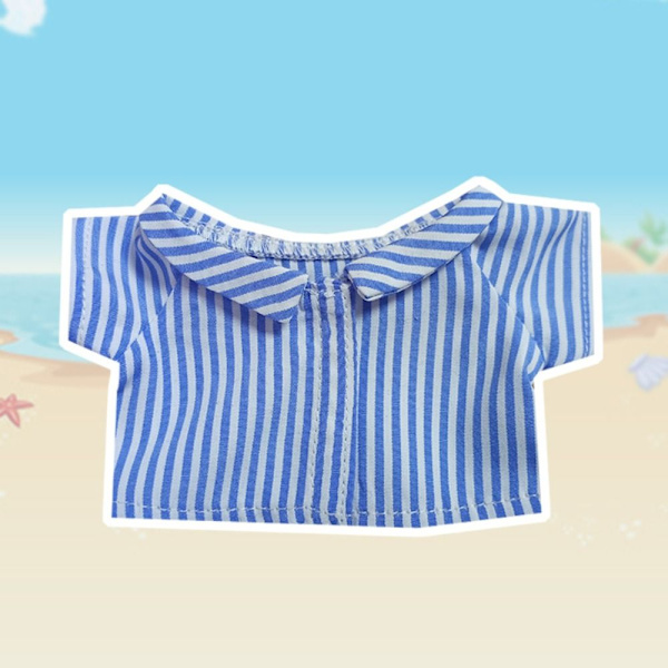 Dukke Strand Casual Wear Dukketøj BLÅ SKJORTE SKJERTE Blue Shirt-Shirt