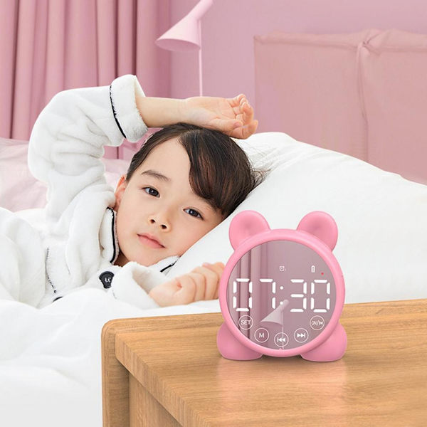 Trådlös Bluetooth -högtalare Smart Alarm Clock Audio GRÖN Green