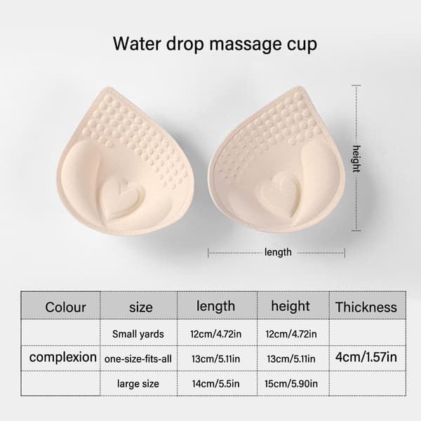 1pari Sponge-rintaliivit rintaliivit 3cm 3cm 3CM