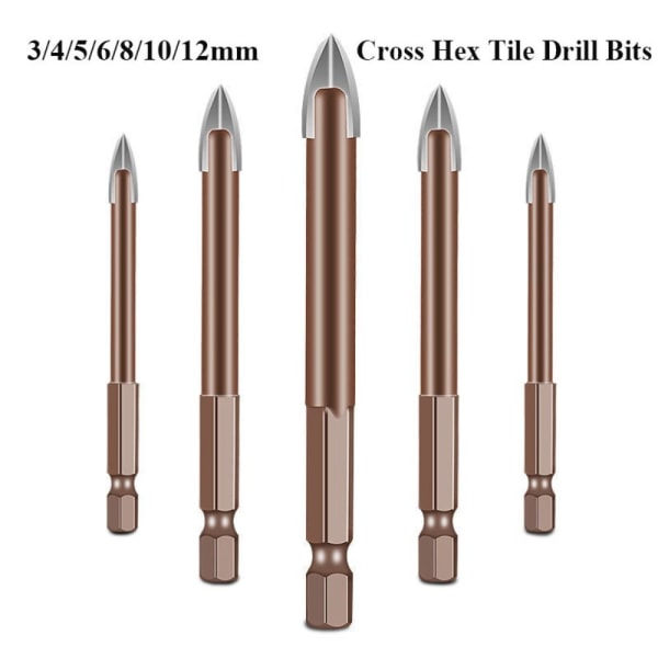 Ristikuusiolaattojen poranterät 6 mm 6mm