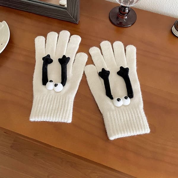Hand i Hand Handskar Sticka Handskar VIT white