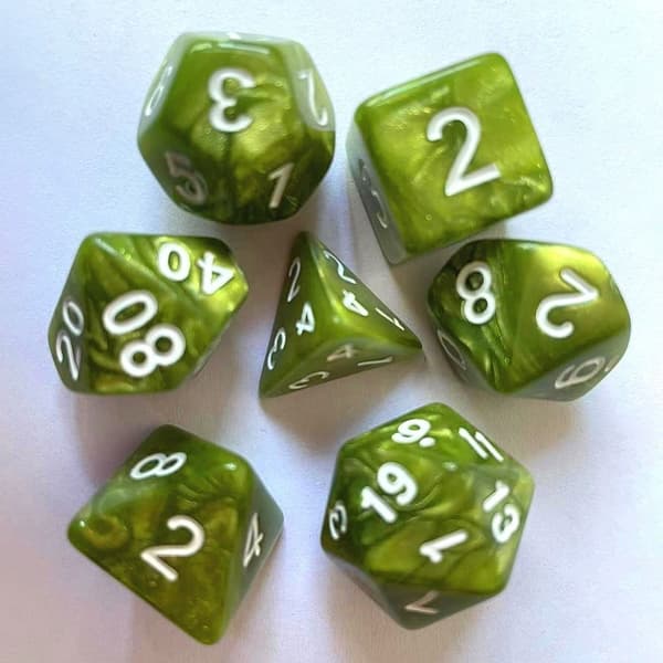 7 stk/sæt DND-terninger polyhedriske terninger STYLE 4 STYLE 4 Style 4