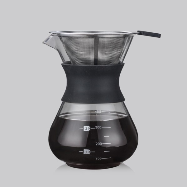 Handbryggd Kaffekanna Glas Kaffekanna 400ML MED FILTER MED 400mlWith filter