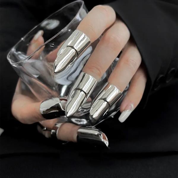 Cover Ring Finger Ring SILVER KORT silver short