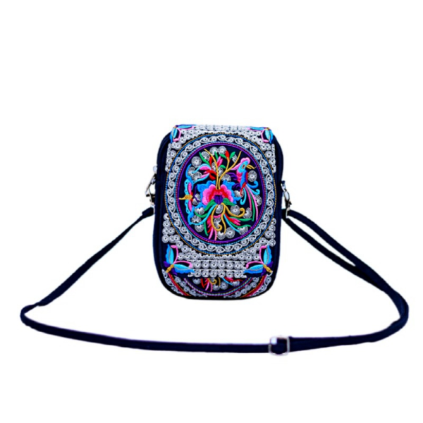 Naisten olkalaukku Vintage kukkainen Crossbody laukku CC C
