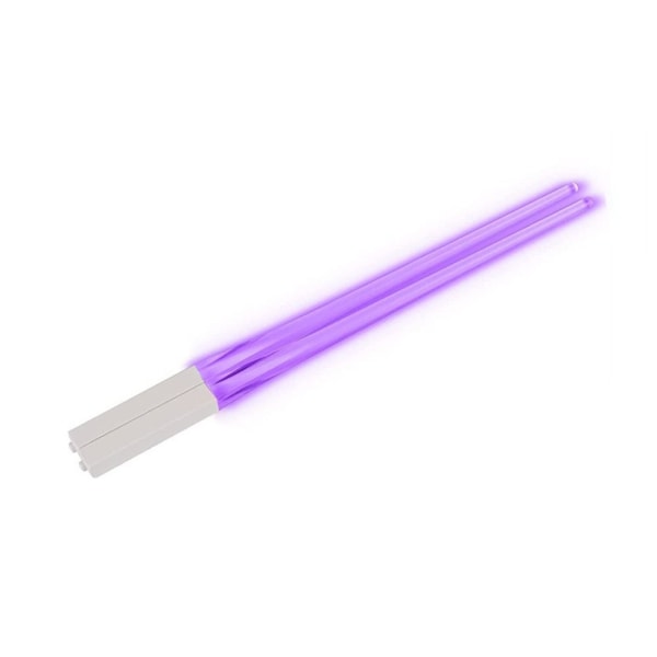 2 STK LED Glødende Spisepinde Glødende Lys Sabel Chop Sticks Purple