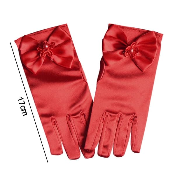 Prinsesse Handsker Fuldfinger Luffer RØD red